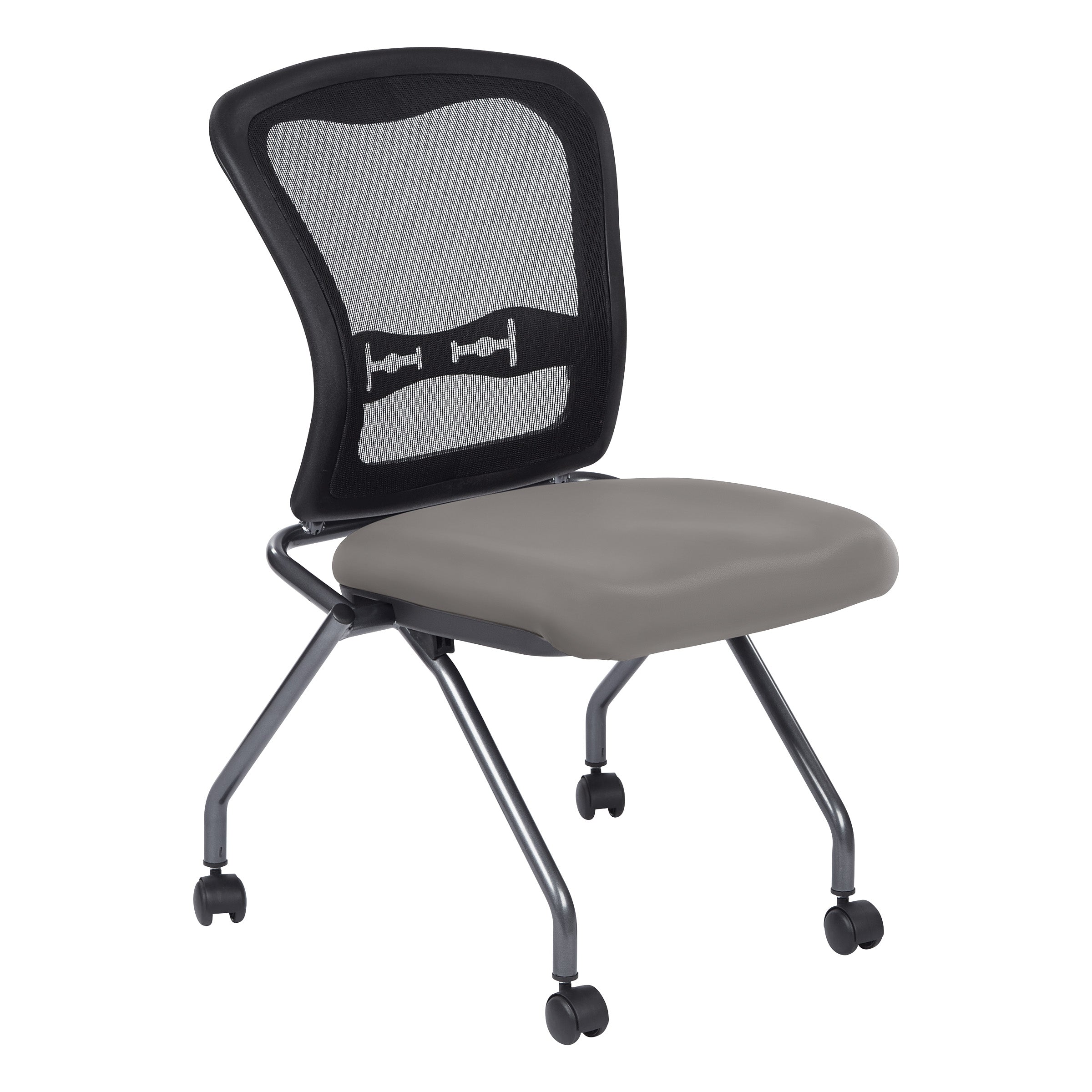 Deluxe Armless Folding Chair With ProGrid® Back